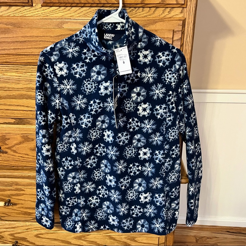 NWT Lands End Women’s Size Small Quarter Zip Fleece Pullover